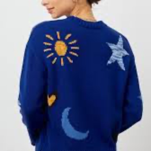 Rails Zoey Celestial Crewneck Sweater In Cobalt Gold Galaxy S - Picture 7 of 15
